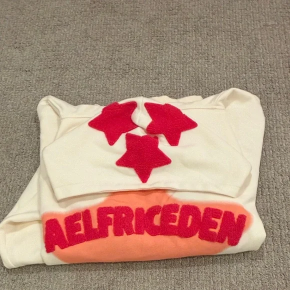 Aelfric Eden Women’s Hoodie with Orange Star Design - Picture 3 of 4